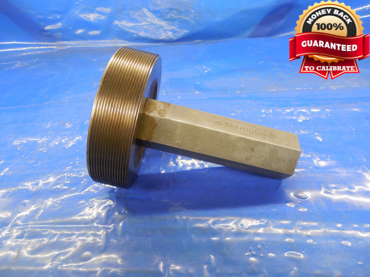 3 7/8 16 N 3 SET THREAD PLUG GAGE 3.875 NO GO ONLY P.D. = 3.8294 3 7/8-16 CHECK