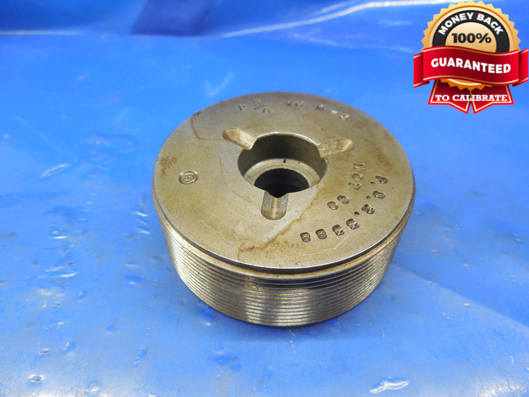 2 3/8 16 N 3 THREAD PLUG GAGE 2.375 NO GO ONLY P.D. = 2.3388 2 3/8-16 QUALITY