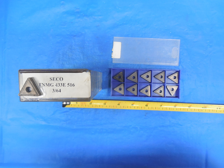 10PCS NEW SECO TNMG 433E CARBIDE INSERTS GRADE 516 3/64 CORNER RADIUS METALWORK