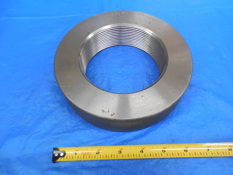 SHOP MADE 4 1/2 8 THREAD RING GAGE 4.5 4.50 8.0 P.D.= 4.4180 QUALITY INSPECTION