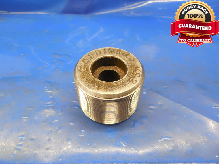1.6325 20 NS 3 THREAD PLUG GAGE  GO ONLY P.D. = 1.6325 QUALITY INSPECTION TOOL