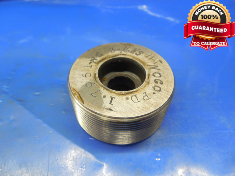 1.7961 16 NS 3 THREAD PLUG GAGE  NO GO ONLY P.D. = 1.7961 QUALITY INSPECTION