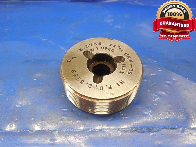 2.3755 11 1/2 UNS 3B SPECIAL THREAD PLUG GAGE  NO GO ONLY P.D.= 2.3259 11.5 SPEC