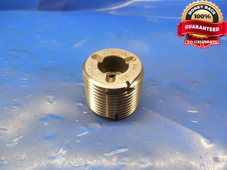 1 3/16 12 -.0003 UNDERSIZE THREAD PLUG GAGE 1.1875 GO ONLY P.D. = 1.1331 TOOL