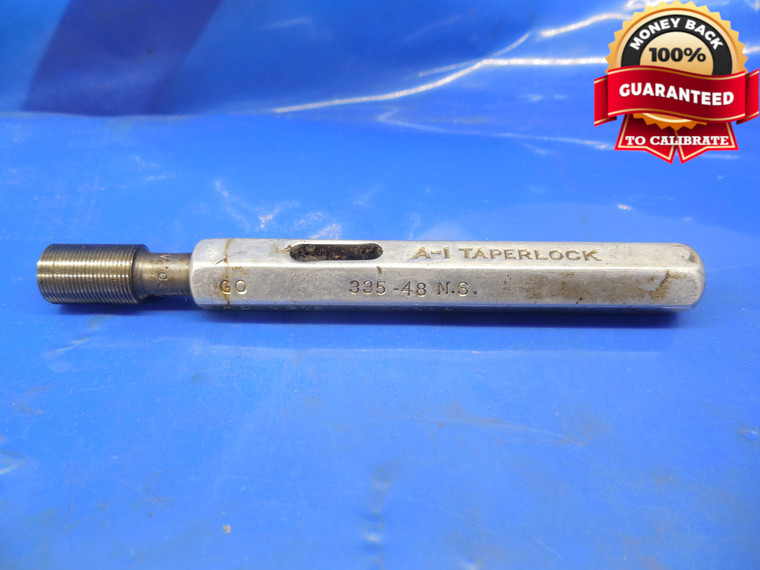 0.335 48 NS SET THREAD PLUG GAGE .335 GO ONLY P.D. = .3215 SETTING CHECK .335-48