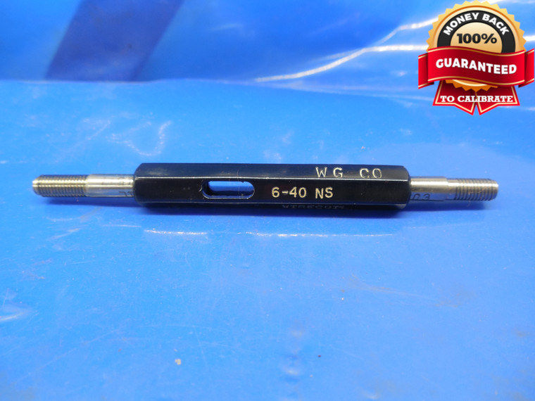 NICE! 6 40 NS WIRECOIL THREAD PLUG GAGE #6 .138 GO NO GO P.D.'S = .1577 & .1603