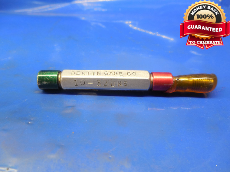 10 32 UNS OVERSIZE THREAD PLUG GAGE #10 .190 NO GO ONLY P.D. = .1756 +.002 2B