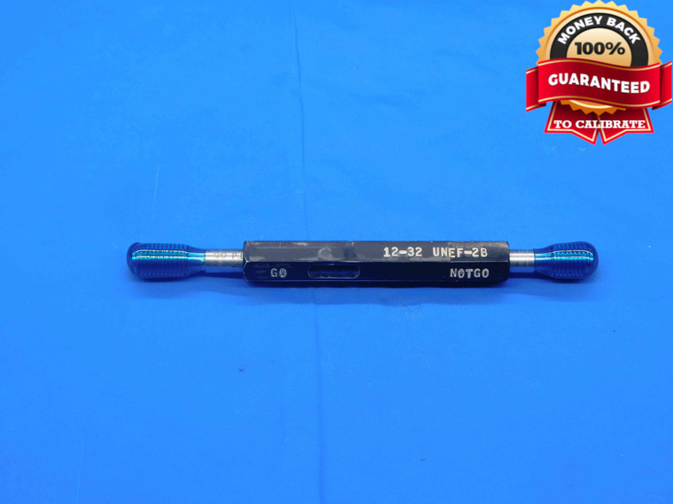 12 32 UNEF 2B THREAD PLUG GAGE #12 .216 .2160 GO NO GO P.D.'S = .1957 & .1998 - CH2217BURL