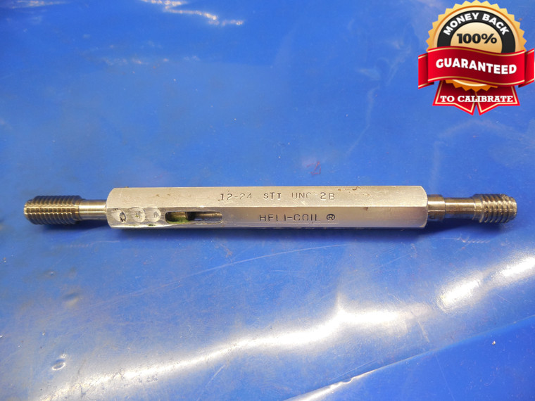 12 24 UNC 2B STI HELICOIL THREAD PLUG GAGE #12 .216 GO NO GO P.D.'S= .2430 .2464