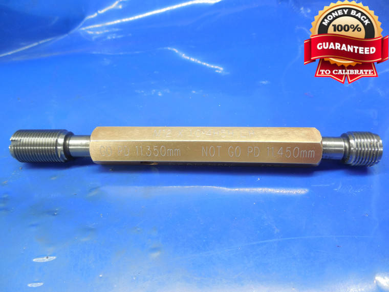 M12 X 1 4H5H METRIC LEFT HAND STI HELICOIL THREAD PLUG GAGE P.D.'S 11.350 11.450