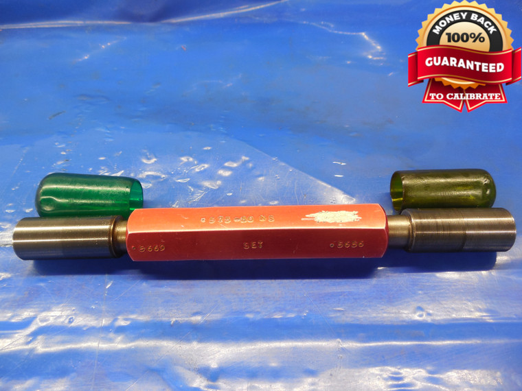 0.575 80 NS SET THREAD PLUG GAGE .575 GO NO GO P.D.'S = .5669 & .5656 .5750-80