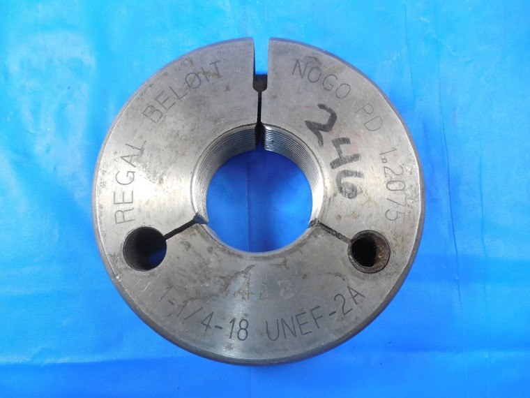 1 1/4 18 UNEF 2A THREAD RING GAGE 1.250 NO GO ONLY PD= 1.2075 INSPECTION - AY0809BURL