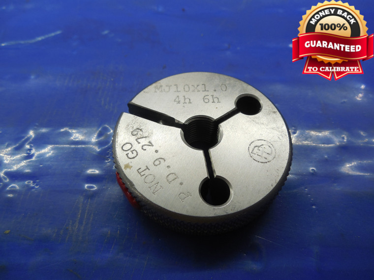 MJ10 X 1 4h6h METRIC THREAD RING GAGE 10.0 1.0 NO GO ONLY P.D. = 9.279 M10X1.0