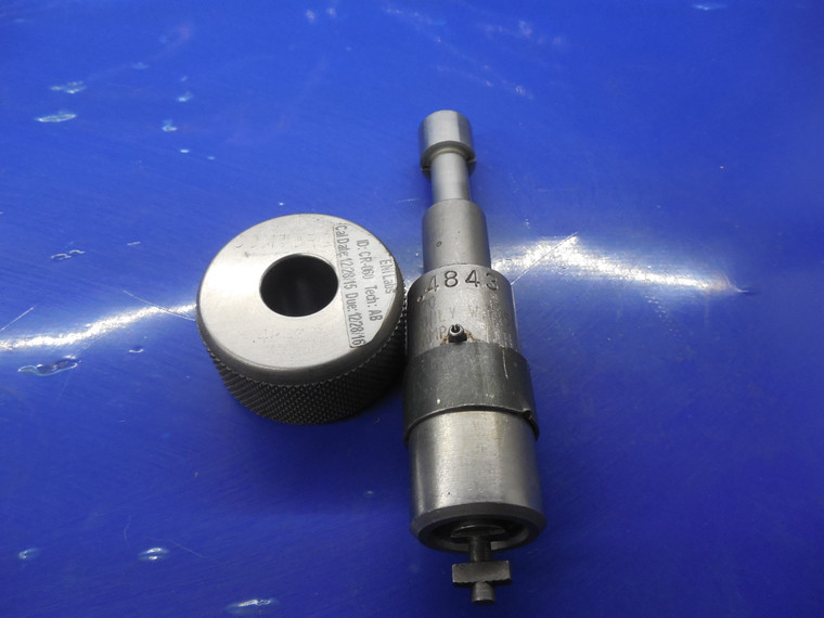 .4843 CLASS Z COMTORGAGE MASTER BORE RING GAGE & 31/64 EXPANSION PLUG .4844