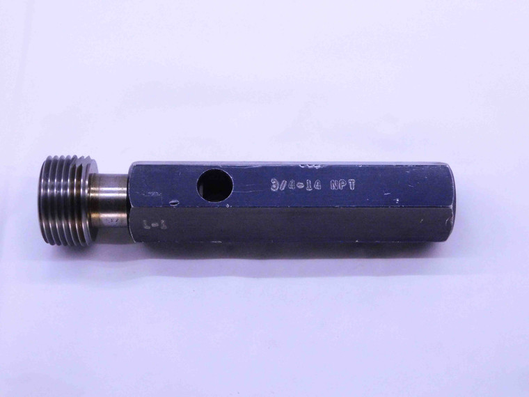 3/4 14 NPT L1 PIPE THREAD PLUG GAGE .75 .750 .7500 N.P.T. NATIONAL TAPER CHECK - 3414NPTL1P1
