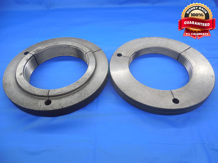 5 3/4 8 UN 2A THREAD RING GAGES 5.75 GO NO GO P.D.'S= 5.6658 & 5.6558 N-2A 5.750
