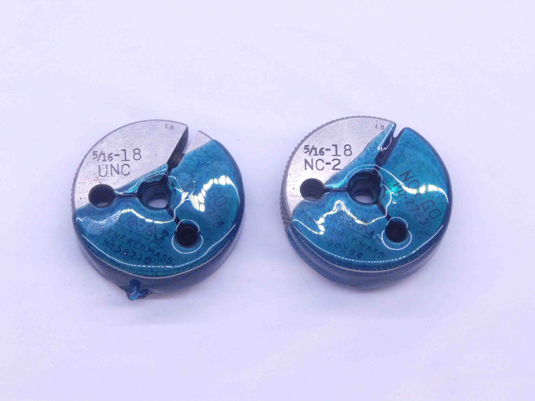 5/16 18 NC 2 THREAD RING GAGES .3125 GO NO GO P.D.'S = .2764 & .2723 UNC-2 CHECK - KW1006BURL