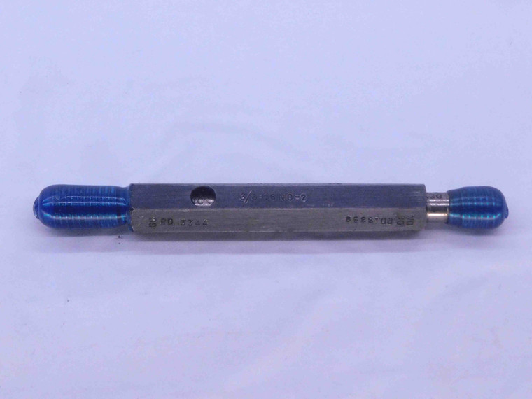 3/8 16 NC 2 THREAD PLUG GAGE .375 .3750 GO NO GO P.D.'S = .3344 & .3389 UNC-2 - CS6929BU