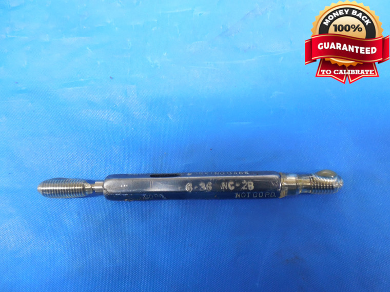 6 36 NC 2B THREAD PLUG GAGE #6 .138 GO NO GO P.D.'S = .1200 & .1237 UNC-2B - CS7241NTRL