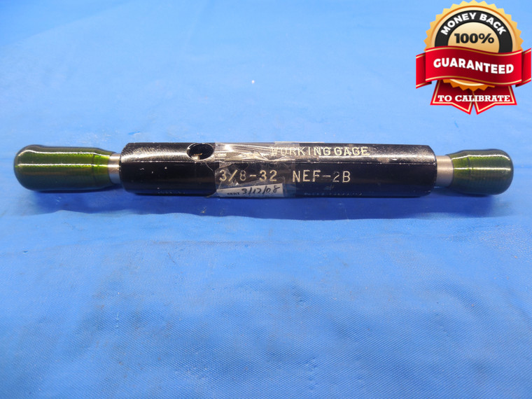 3/8 32 NEF 2B THREAD PLUG GAGE .375 GO NO GO P.D.'S = .3547 & .3591 UNEF-2B