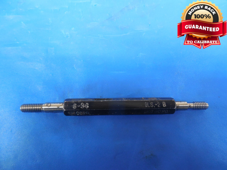 6 36 NS 2B THREAD PLUG GAGE #6 .138 GO NO GO P.D.'S = .1200 & .1237 UNS UN-2B