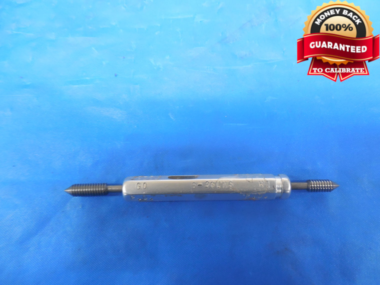 6 36 NS 2 THREAD PLUG GAGE #6 .138 GO NO GO P.D.'S = .1200 & .1226 INSPECTION