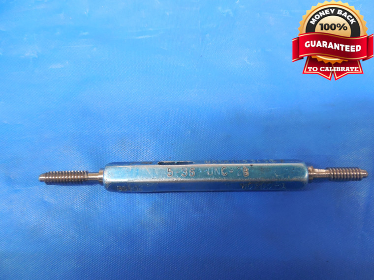 5 36 UNC 2B THREAD PLUG GAGE #5 .125 GO NO GO P.D.'S = .1070 & .1107 INSPECTION