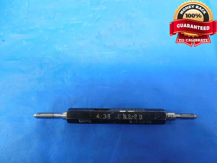 4 36 UNS 2B THREAD PLUG GAGE #4 .112 GO NO GO P.D.'S = .0940 & .0977 NS-2B