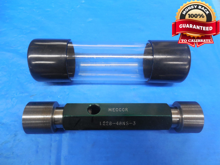 1.228 48 NS 3 THREAD PLUG GAGE 1.2280-48 GO NO GO P.D.'S = 1.2145 & 1.2182 NS-3
