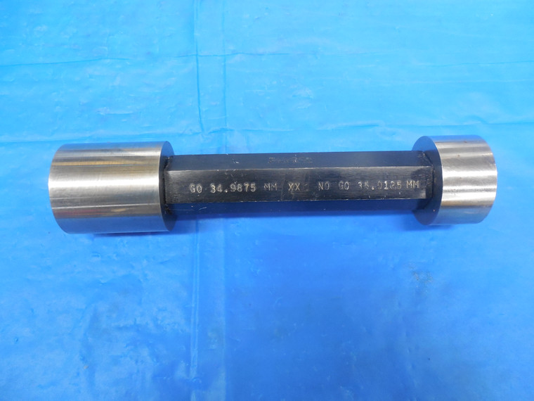 34.988 & 35.013 CL- XX METRIC PIN PLUG GAGE GO NO GO UNDERSIZE & OVERSIZE 1.3775