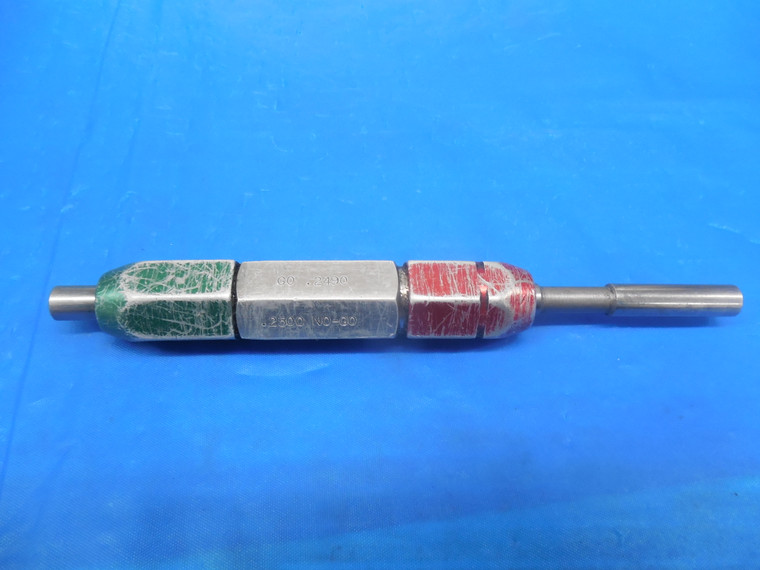 .2490 & .2500 PIN PLUG GAGE GO NO GO .2500-.0010 UNDERSIZE & ONSIZE 1/4 6.325 mm