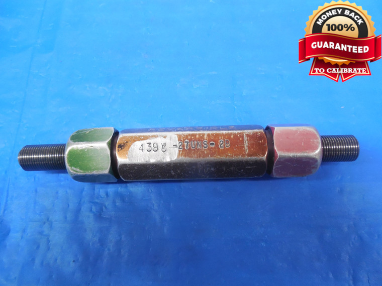 0.4395 27 UNS 2B THREAD PLUG GAGE GO NO GO .4395 QUALITY INSPECTION TOOL NS-2B