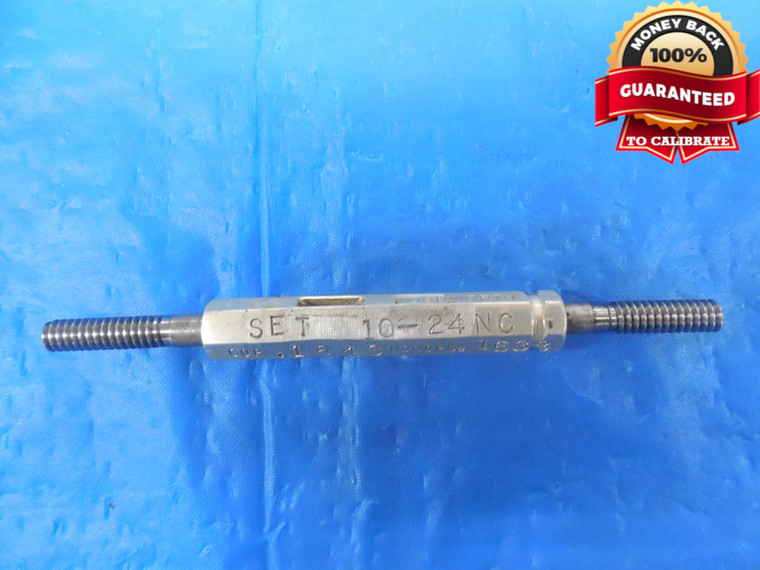 10 24 NC SPECIAL SET THREAD PLUG GAGE #10 .190 GO NO GO P.D.'S = .1643 & .1638