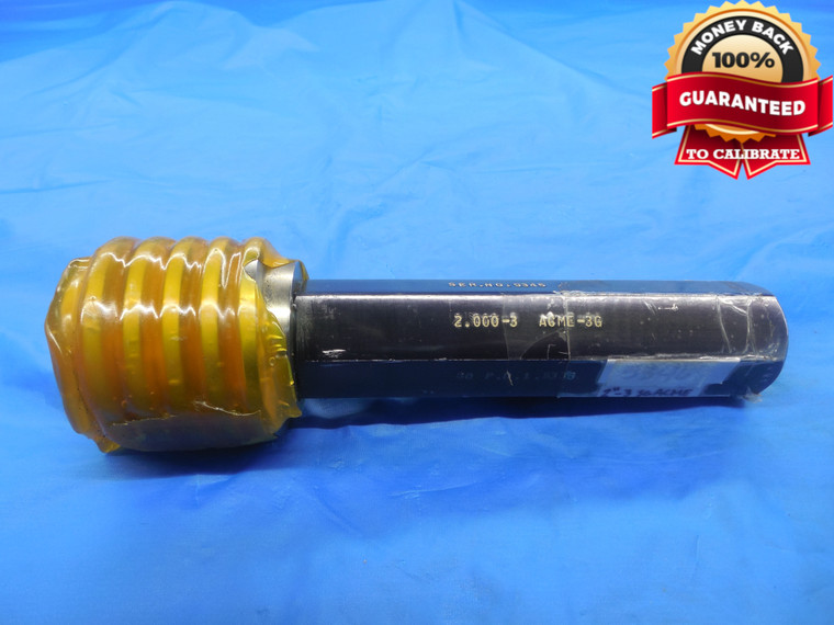 2" 3 NA 3G ACME THREAD PLUG GAGE 2.0 3.0 GO ONLY P.D. = 1.8333 NA-3G NATIONAL