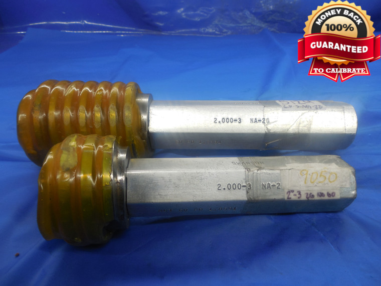 2" 3 NA 2G ACME THREAD PLUG GAGE 2.0 3.0 GO NO GO P.D.'S = 1.8334 & 1.8591 TOOL