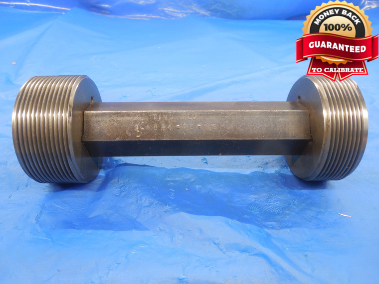 2.4844 12 NS SET THREAD PLUG GAGE 2 31/64 GO NO GO P.D.'S = 2.4303 & 2.4247 UNS