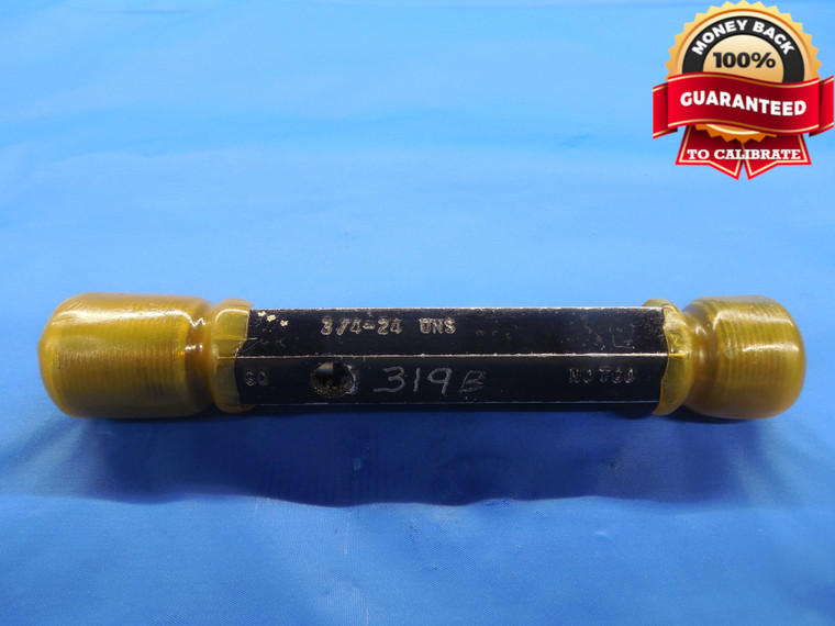 3/4 24 UNS PREPLATE +.005 THREAD PLUG GAGE .75 GO NO GO P.D.'S = .7289 & .7337