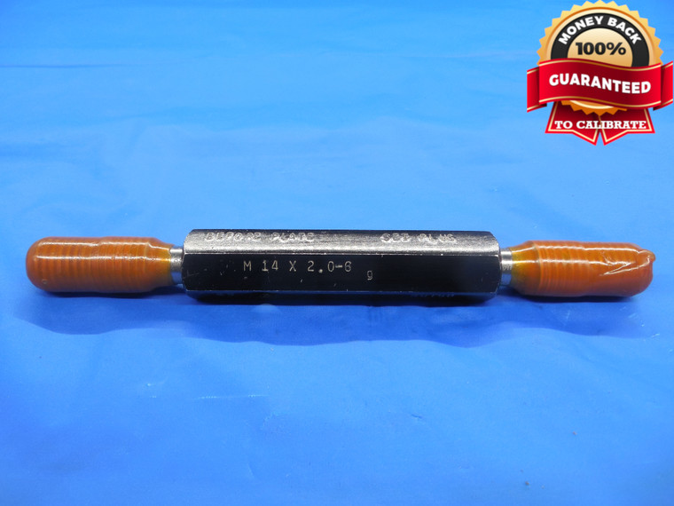 M14 X 2 6g BEFORE PLATE SET THREAD PLUG GAGE 2.0 GO NO GO PD'S = 12.622 & 12.462