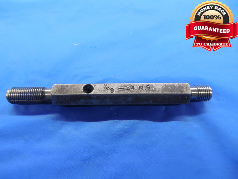 3/8 24 NS THREAD PLUG GAGE .375 GO NO GO P.D.'S = .3485 & .3503 UNS 3/8"-24 TOOL