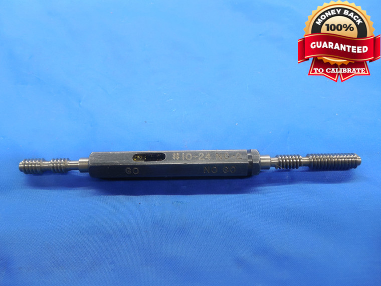 10 24 NC 2 HILO SET THREAD PLUG GAGE #10 .190 GO NO GO P.D.'S = .1629 & .1598