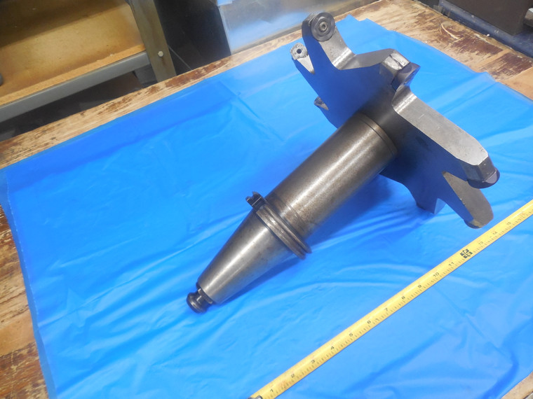 12" DIA INDEXABLE INSERT SIDE MILL CUTTER WITH CAT50 BORING RING TOOL HOLDER