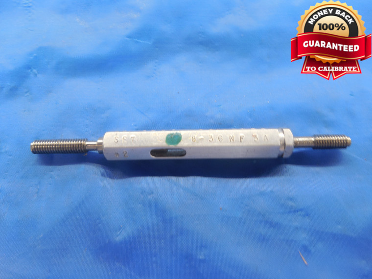 8 36 NF 3A SET THREAD PLUG GAGE #8 .164 GO NO GO P.D.'S = .1460 & .1439 UNF-3A