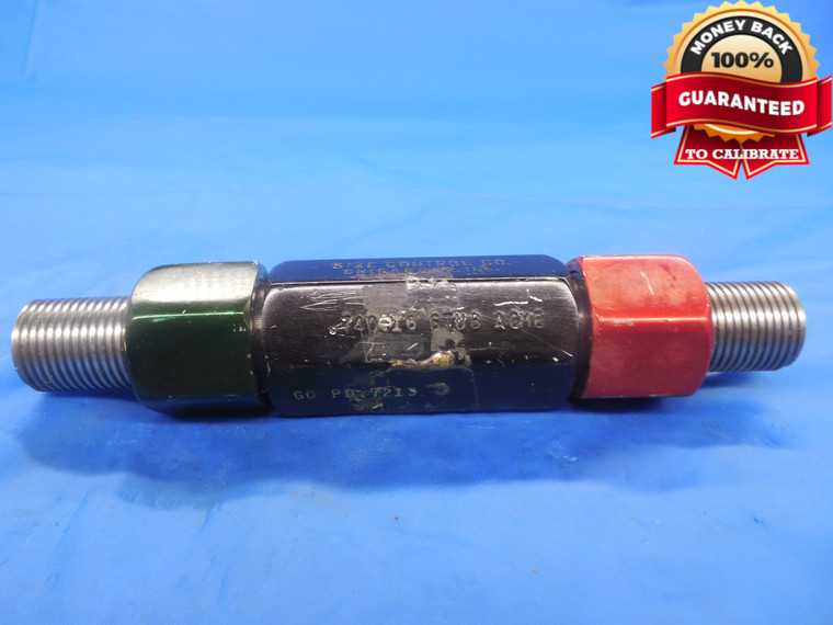 .740 16 STUB ACME THREAD PLUG GAGE .740 GO NO GO P.D.'S = .7213 & .7340 NA