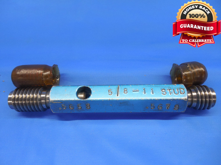 5/8 11 STUD THREAD PLUG GAGE .625 GO NO GO P.D.'S = .5658 & .5679  5/8"-11 TOOL