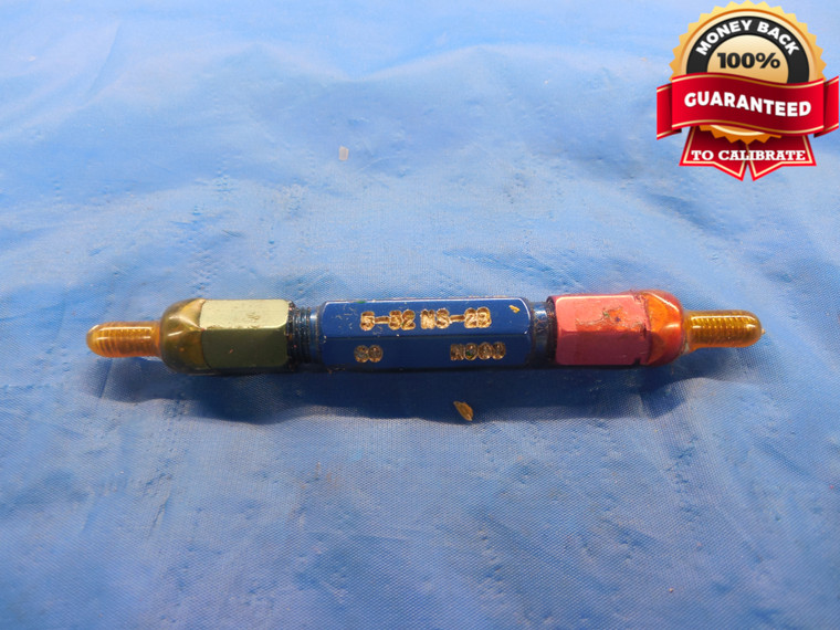 5 32 NS 2B THREAD PLUG GAGE #5 .125 GO NO GO P.D.'S = .1047 & .1088 UNS-2B TOOL