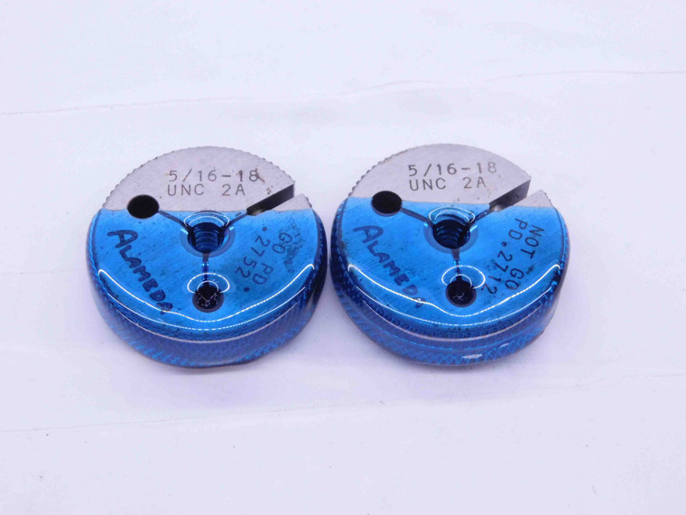 5/16 18 UNC 2A THREAD RING GAGES .3125 GO NO GO P.D.'S = .2752 & .2712 CHECK - 516182AR1