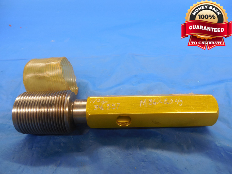M36 X 2 4g METRIC VERMONT SET THREAD PLUG GAGE 36.0 2.0 NO GO ONLY P.D. = 34.557
