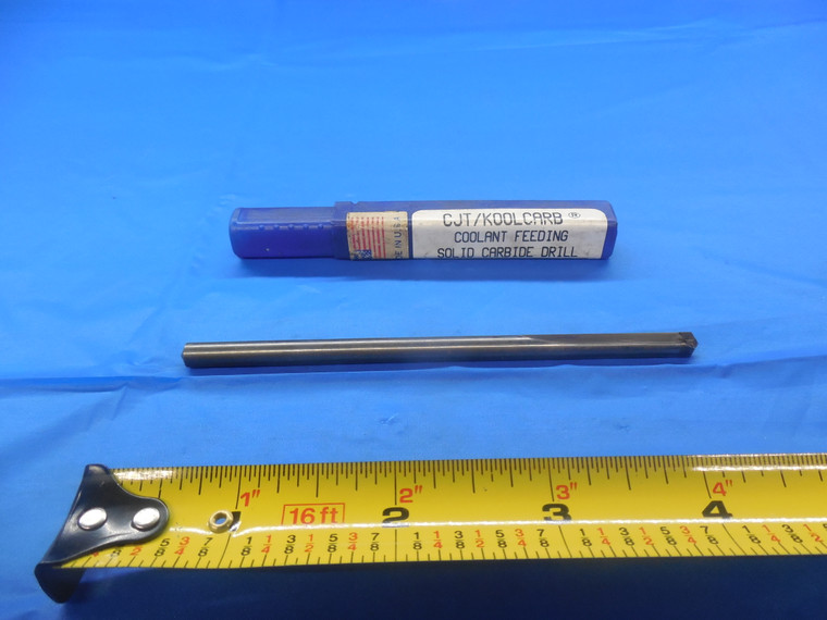 CJT / KOOLCARB .2255 O.D. SOLID CARBIDE COOLANT FEEDING STRAIGHT FLUTE DRILL