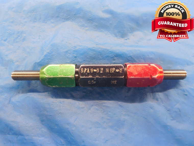 5/16 32 NEF 2 PREPLATE THREAD PLUG GAGE .3125 GO NO GO P.D.'S = .2965 & .2997