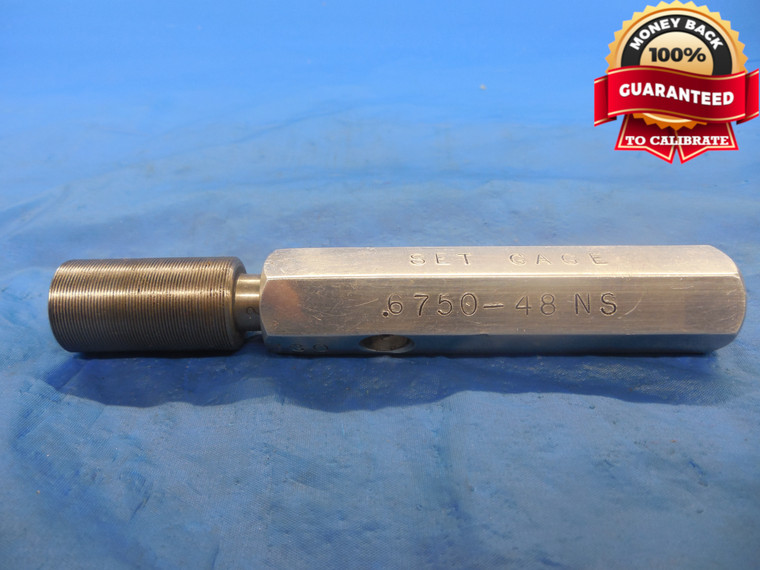 .6750 48 NS SET THREAD PLUG GAGE .675 GO ONLY P.D. = .6615 UNS QUALITY TOOL